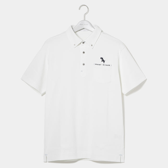 Heal Creek(ヒールクリーク)ポップコーンジャージ半袖ボタンダウンシャツ
