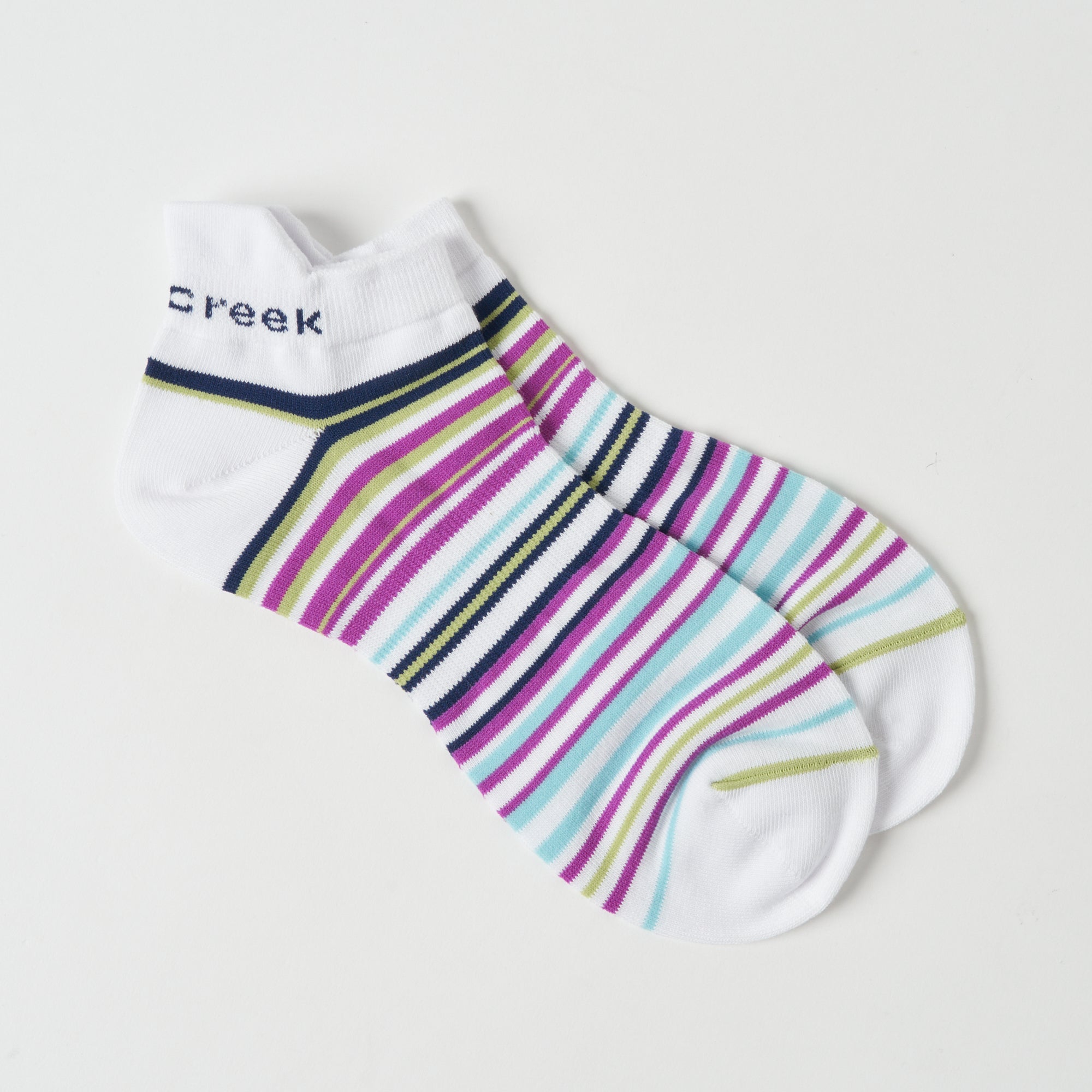 Heal Creek(ヒールクリーク)マルチカラーボーダースニーカーソックス