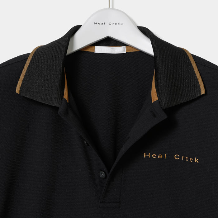 Heal Creek（ヒールクリーク）ポップコーンジャージ半袖ポロシャツ