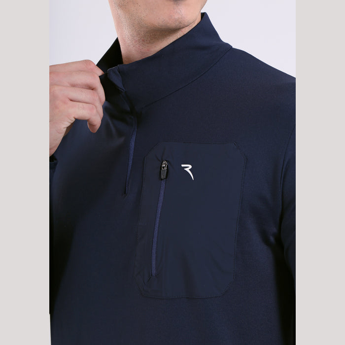 CHERVO（シェルボ）ポケット付きジップアップシャツ