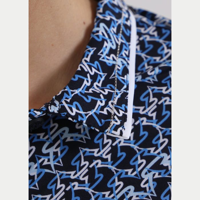 CHERVO（シェルボ）半袖プリントポロシャツ