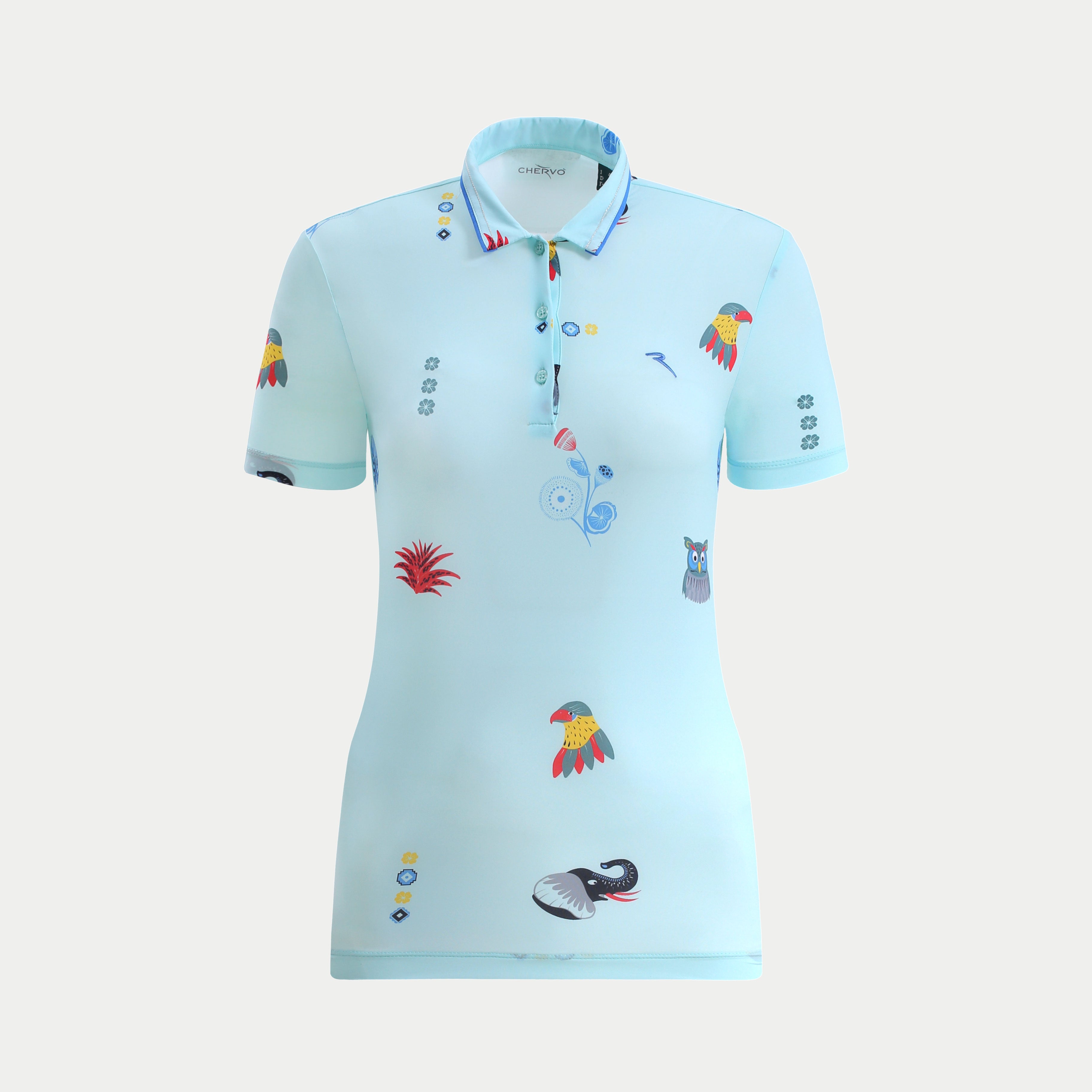 CHERVO（シェルボ）半袖プリントポロシャツ