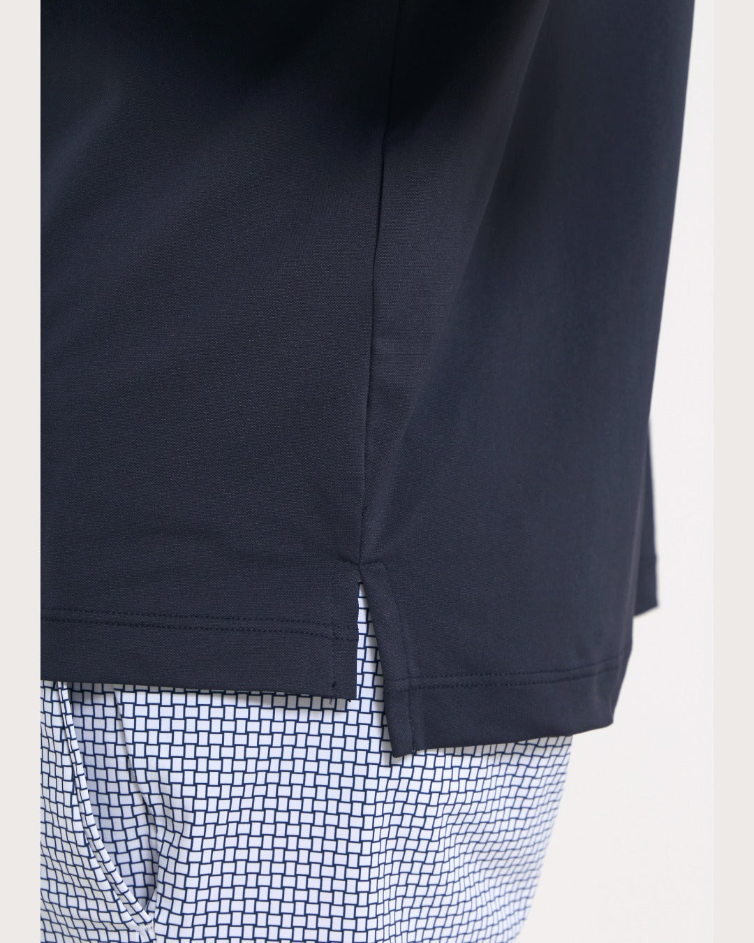 CHERVO（シェルボ）ストレッチカノコ半袖ハーフジップシャツ
