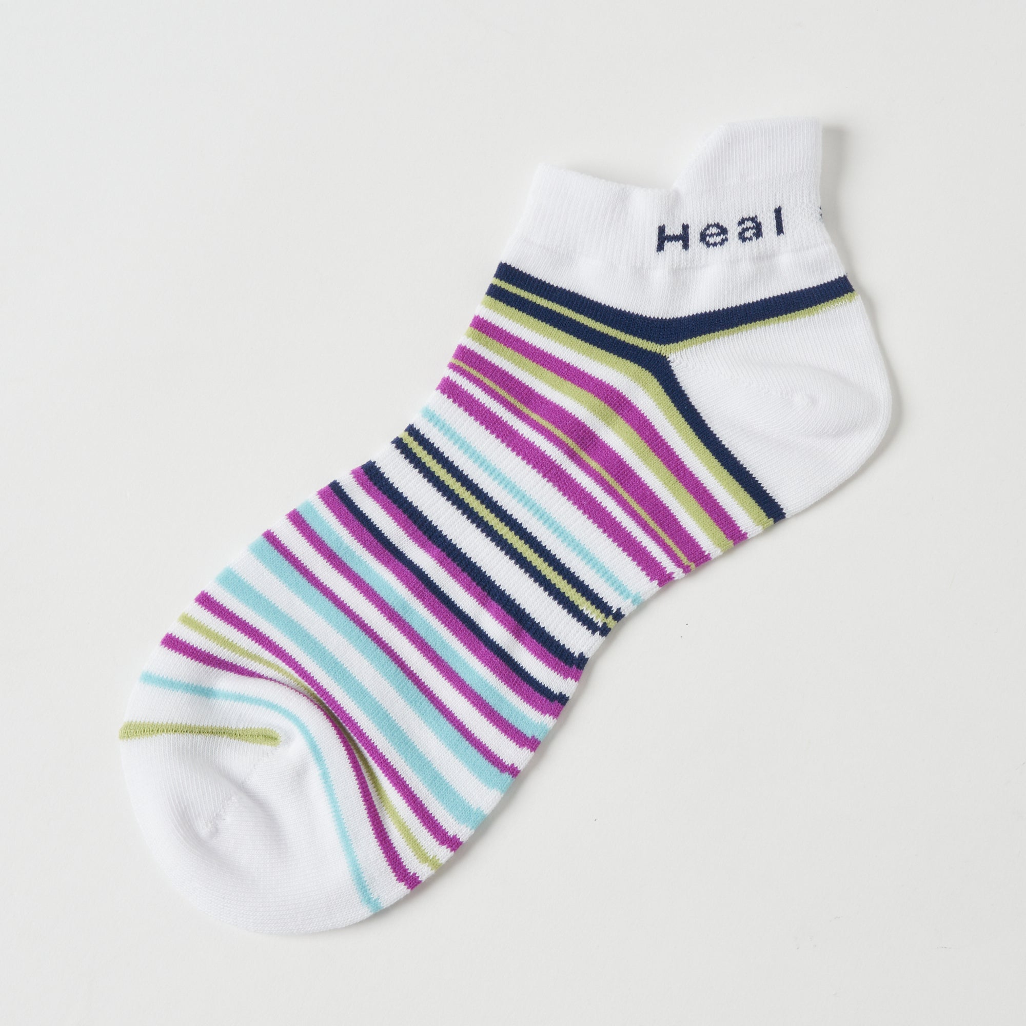 Heal Creek（ヒールクリーク）マルチカラーボーダースニーカーソックス