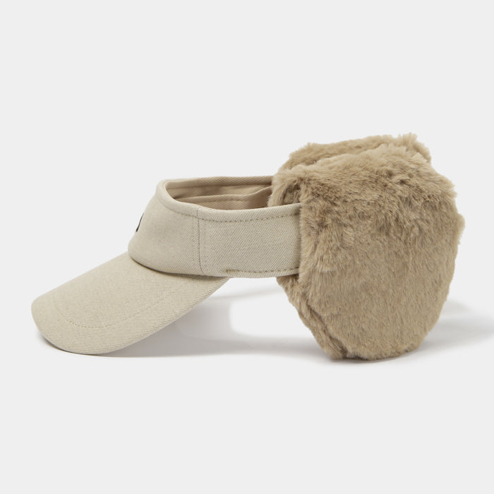 Heal Creek（ヒールクリーク）フェイクファー耳当て付きバイザー