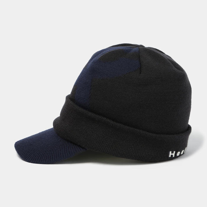 Heal Creek（ヒールクリーク）メンズ Hcマーク ツバ付きニットキャップ
